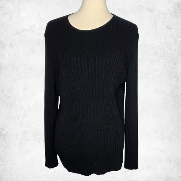GAP Maternity Black Ribbed Knit Sweater – Size XL - Picture 1 of 6